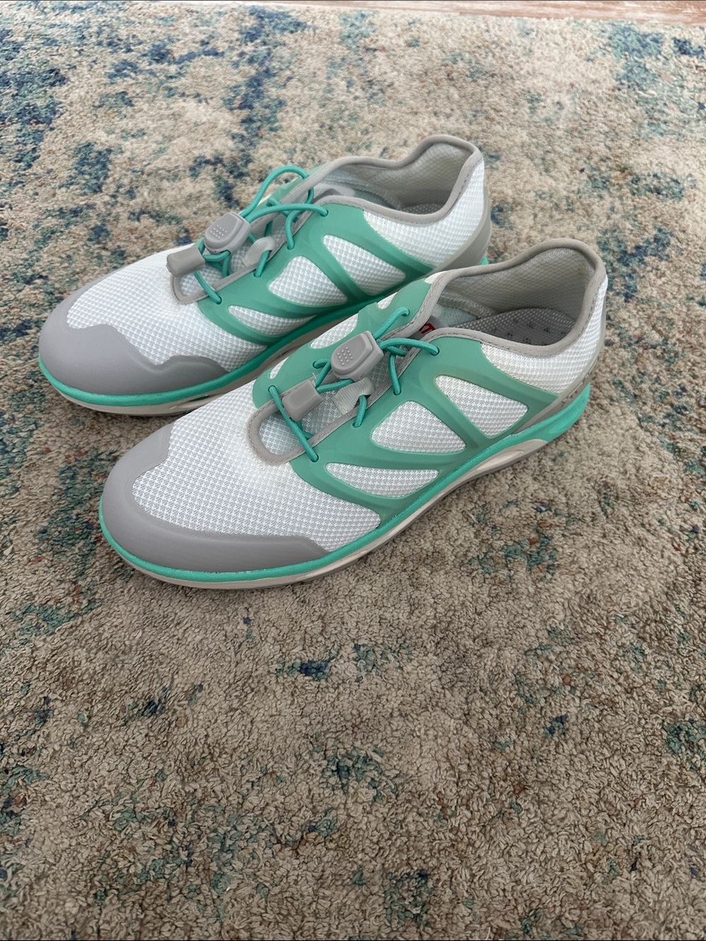 NWOT XTRATUF Women's Spindrift Drainage Shoes in the Seafoam/White colorway